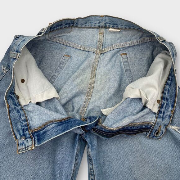 VINTAGE Levis Jeans Mens 36x32 Relaxed Straight Leg Distressed 90s Y2K Grunge - Picture 10 of 15